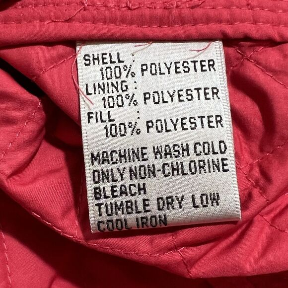 Talbots Women’s Petites Small Quilted Full Zip Vest Lightweight Hot Pink Jacket - Picture 4 of 11